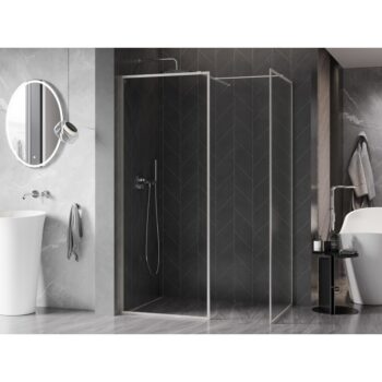 MEXEN/S - Kyoto-XF Sprchová zástena WALK-IN s rámom 150x110, transparent 10 mm, nikel kartáčovaný 800-150-202-04-97-110-XF