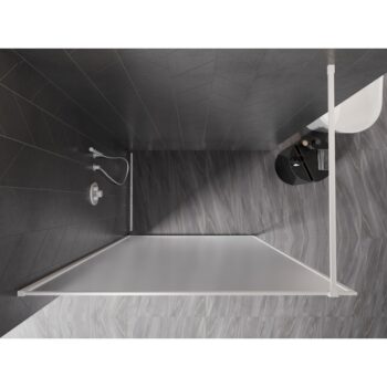 MEXEN/S - Kyoto-XF Sprchová zástena WALK-IN s rámom 70 x 202, dekor 10 mm, biela 800-070-104-20-30-X