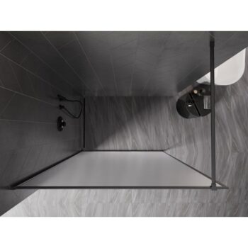MEXEN/S - Kyoto-XF Sprchová zástena WALK-IN s rámom 70 x 202, dekor 10 mm, grafit kartáčovaná 800-070-104-66-30-X