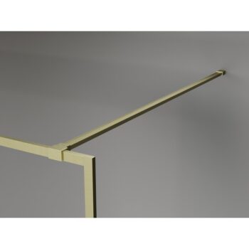 MEXEN/S - Kyoto-XF Sprchová zástena WALK-IN s rámom 70 x 202, dekor 10 mm, zlato kefovaná 800-070-104-55-30-X