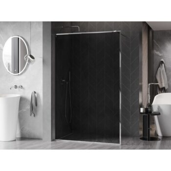 MEXEN/S - Kyoto-XF Sprchová zástena WALK-IN s rámom 70 x 202, grafit 10 mm, chróm 800-070-104-01-40-X