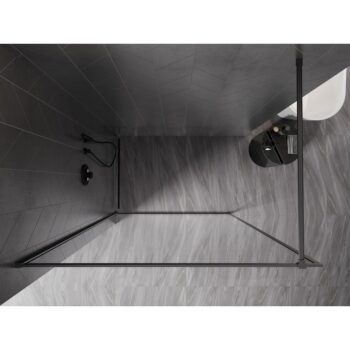 MEXEN/S - Kyoto-XF Sprchová zástena WALK-IN s rámom 70 x 202, transparent 10 mm, grafit kartáčovaná 800-070-104-66-00-X
