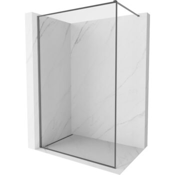 MEXEN/S - Kyoto-XF Sprchová zástena WALK-IN s rámom 70 x 202, transparent 10 mm, grafit metal 800-070-104-95-00-X
