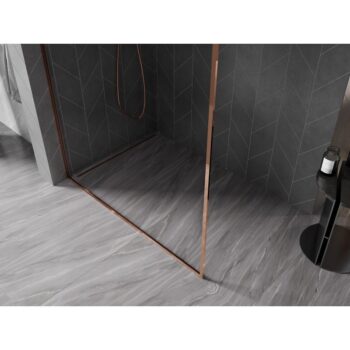 MEXEN/S - Kyoto-XF Sprchová zástena WALK-IN s rámom 70 x 202, transparent 10 mm, ružové zlato 800-070-104-60-00-X