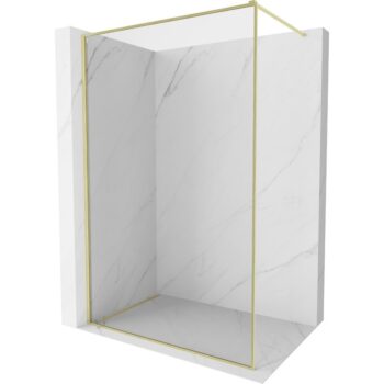 MEXEN/S - Kyoto-XF Sprchová zástena WALK-IN s rámom 70 x 202, transparent 10 mm, zlato kefovaná 800-070-104-55-00-X