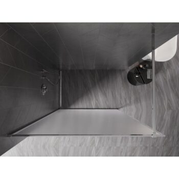 MEXEN/S - Kyoto-XF Sprchová zástena WALK-IN s rámom 80 x 202, dekor 10 mm, chróm 800-080-104-01-30-X