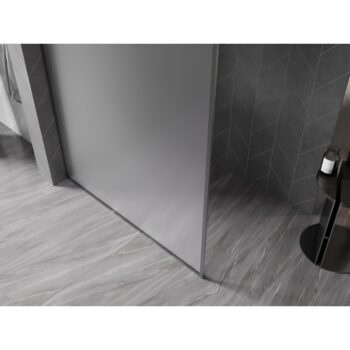 MEXEN/S - Kyoto-XF Sprchová zástena WALK-IN s rámom 80 x 202, dekor 10 mm, grafit kartáčovaná 800-080-104-66-30-X