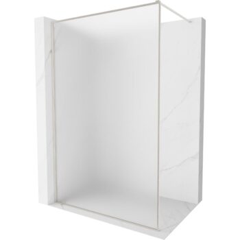 MEXEN/S - Kyoto-XF Sprchová zástena WALK-IN s rámom 80 x 202, dekor 10 mm, nikel kartáčovaný 800-080-104-97-30-X