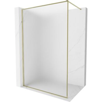 MEXEN/S - Kyoto-XF Sprchová zástena WALK-IN s rámom 80 x 202, dekor 10 mm, zlato 800-080-104-50-30-X