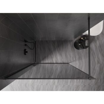 MEXEN/S - Kyoto-XF Sprchová zástena WALK-IN s rámom 80 x 202, grafit 10 mm, grafit kartáčovaná 800-080-104-66-40-X