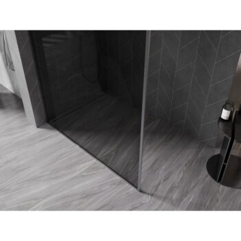 MEXEN/S - Kyoto-XF Sprchová zástena WALK-IN s rámom 80 x 202, grafit 10 mm, grafit kartáčovaná 800-080-104-66-40-X