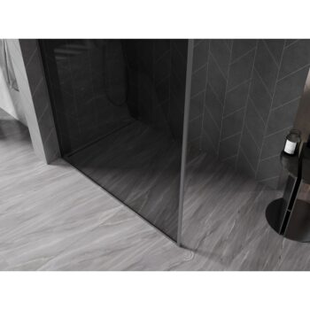 MEXEN/S - Kyoto-XF Sprchová zástena WALK-IN s rámom 80 x 202, grafit 10 mm, grafit metal 800-080-104-95-40-X