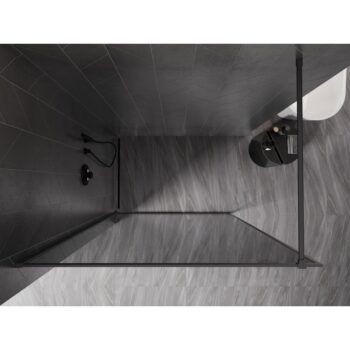 MEXEN/S - Kyoto-XF Sprchová zástena WALK-IN s rámom 80 x 202, grafit 10 mm, grafit metal 800-080-104-95-40-X