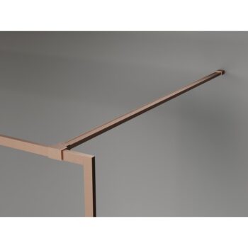 MEXEN/S - Kyoto-XF Sprchová zástena WALK-IN s rámom 80 x 202, grafit 10 mm, meď kartáčovaná 800-080-104-65-40-X