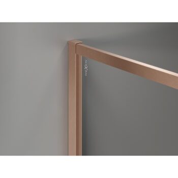 MEXEN/S - Kyoto-XF Sprchová zástena WALK-IN s rámom 80 x 202, grafit 10 mm, meď kartáčovaná 800-080-104-65-40-X