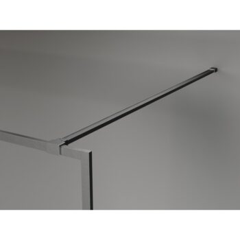 MEXEN/S - Kyoto-XF Sprchová zástena WALK-IN s rámom 80 x 202, transparent 10 mm, grafit kartáčovaná 800-080-104-66-00-X