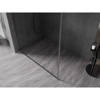MEXEN/S - Kyoto-XF Sprchová zástena WALK-IN s rámom 80 x 202, transparent 10 mm, grafit metal 800-080-104-95-00-X