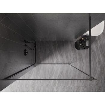 MEXEN/S - Kyoto-XF Sprchová zástena WALK-IN s rámom 80 x 202, transparent 10 mm, grafit metal 800-080-104-95-00-X