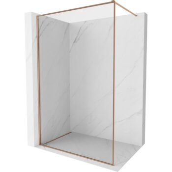 MEXEN/S - Kyoto-XF Sprchová zástena WALK-IN s rámom 80 x 202, transparent 10 mm, meď kartáčovaná 800-080-104-65-00-X