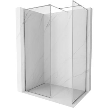MEXEN/S - Kyoto-XF Sprchová zástena WALK-IN s rámom 80 x 80, transparent 10 mm, chróm 800-080-202-04-00-080-XF