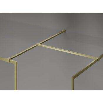 MEXEN/S - Kyoto-XF Sprchová zástena WALK-IN s rámom 80x80, transparent 10 mm, zlato kefovaná 800-080-202-04-55-080-XF