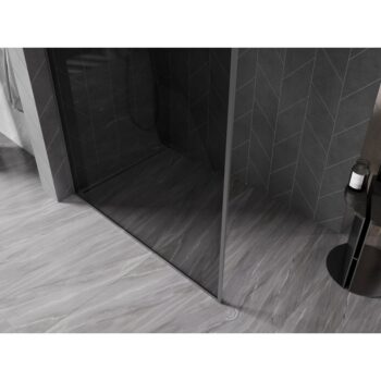 MEXEN/S - Kyoto-XF Sprchová zástena WALK-IN s rámom 90 x 202, grafit 10 mm, grafit metal 800-090-104-95-40-X