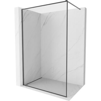 MEXEN/S - Kyoto-XF Sprchová zástena WALK-IN s rámom 90 x 202, transparent 10 mm, grafit kartáčovaná 800-090-104-66-00-X