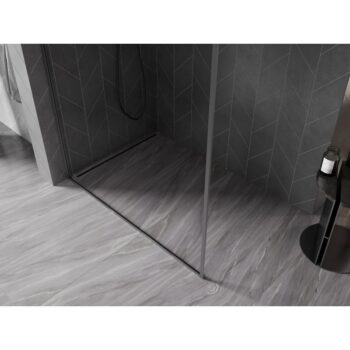 MEXEN/S - Kyoto-XF Sprchová zástena WALK-IN s rámom 90 x 202, transparent 10 mm, grafit metal 800-090-104-95-00-X