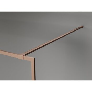 MEXEN/S - Kyoto-XF Sprchová zástena WALK-IN s rámom 90 x 202, transparent 10 mm, meď kartáčovaná 800-090-104-65-00-X