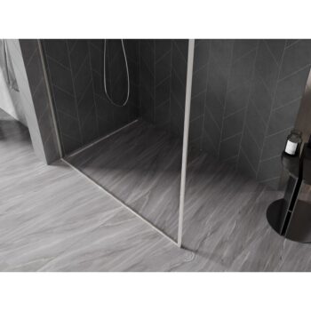 MEXEN/S - Kyoto-XF Sprchová zástena WALK-IN s rámom 90 x 202, transparent 10 mm, nikel kartáčovaný 800-090-104-97-00-X