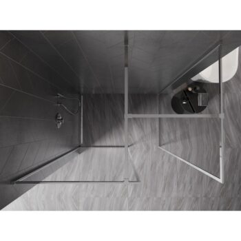MEXEN/S - Kyoto-XF Sprchová zástena WALK-IN s rámom 90 x 90, transparent 10 mm, chróm 800-090-202-04-00-090-XF