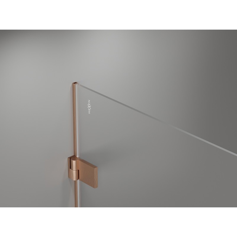 MEXEN/S - Lunar-B Duo sprchovací kút dvere krídlové 100 x 70, transparent, meď kartáčovaná 832-100L-070P-65-00 MEXEN/S - Lunar-B Duo sprchovací kút dvere krídlové 100 x 70, transparent, meď kartáčovaná 832-100L-070P-65-00