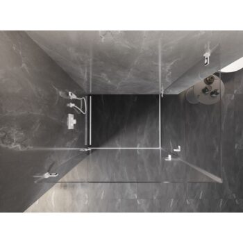 MEXEN/S - Lunar-B Duo sprchovací kút dvere krídlové 80 x 70, transparent, biela 832-080L-070P-20-00