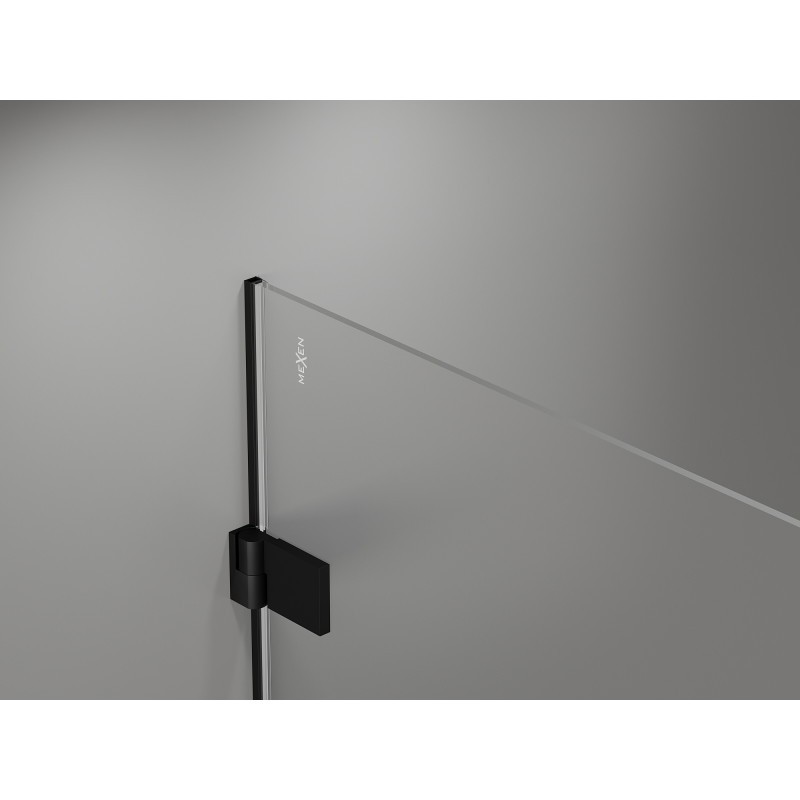 MEXEN/S - Lunar-B Duo sprchovací kút dvere krídlové 90 x 80, transparent, čierna 832-090L-080P-70-00 MEXEN/S - Lunar-B Duo sprchovací kút dvere krídlové 90 x 80, transparent, čierna 832-090L-080P-70-00