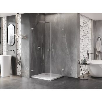 MEXEN/S - Lunar-B Duo sprchovací kút dvere krídlové 95 x 95, transparent, chróm 832-095L-095P-01-00
