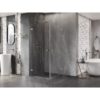MEXEN/S - Lunar-B Duo sprchovací kút dvere krídlové 95 x 95, transparent, chróm 832-095L-095P-01-00