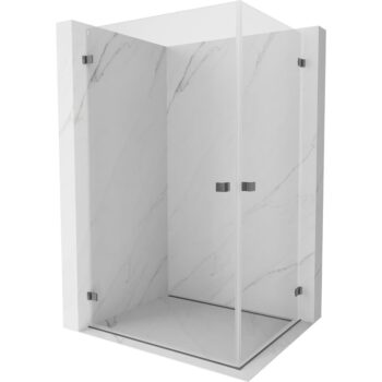 MEXEN/S - Lunar-B Duo sprchový kút dvere krídlové 100 x 85, transparent, grafit metal 832-100L-085P-95-00