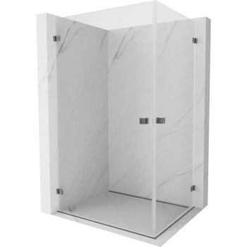 MEXEN/S - Lunar-B Duo sprchový kút dvere krídlové 100 x 90, transparent, grafit metal 832-100L-090P-95-00