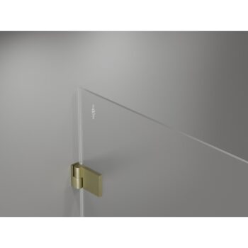 MEXEN/S - Lunar-B L sprchový kút dvere krídlové ľavá 100 x 70, transparent, zlato kartáčovaná 832L-100-070-55-00-L