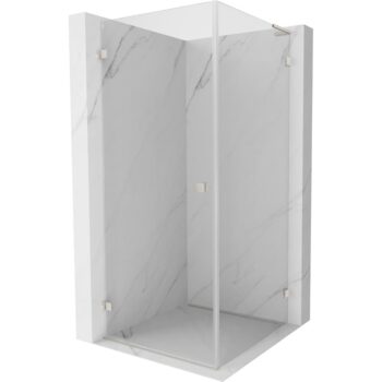 MEXEN/S - Lunar-B L sprchový kút dvere krídlové ľavá 70 x 70, transparent, nikel szczotkowan 832L-070-070-97-00-L