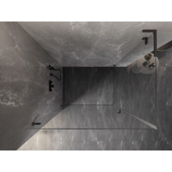 MEXEN/S - Lunar-B L sprchový kút dvere krídlové ľavá 80 x 70, transparent, grafit metal 832L-080-070-95-00-L