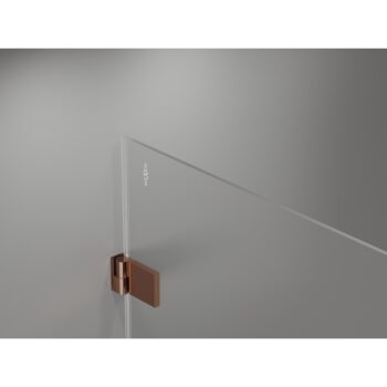 MEXEN/S - Lunar-B L sprchový kút dvere krídlové ľavá 85 x 70, transparent, ružové zlato 832L-085-070-60-00-L