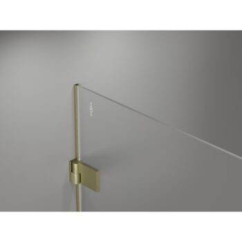 MEXEN/S - Lunar-B L sprchový kút dvere krídlové ľavá 90 x 70, transparent, zlato kartáčovaná 832L-090-070-55-00-L