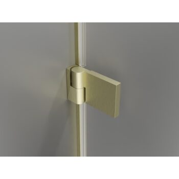 MEXEN/S - Lunar-B L sprchový kút dvere krídlové ľavá 90 x 70, transparent, zlato kartáčovaná 832L-090-070-55-00-L