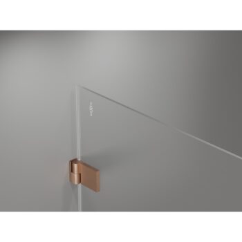 MEXEN/S - Lunar-B L sprchový kút dvere krídlové ľavá 95 x 70, transparent, meď kartáčovaná 832L-095-070-65-00-L