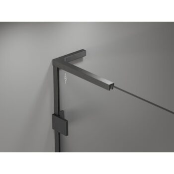 MEXEN/S - Lunar-B L sprchový kút dvere krídlové pravá 70 x 70, transparent, grafit kartáčovaná 832L-070-070-66-00-P