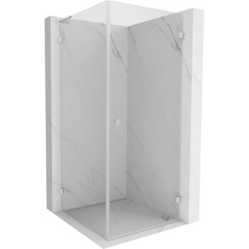 MEXEN/S - Lunar-B L sprchový kút dvere krídlové pravá 70 x 70, transparent, nikel kartáčovaný 832L-070-070-97-00-P