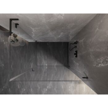 MEXEN/S - Lunar-B L sprchový kút dvere krídlové pravá 80 x 70, transparent, čierna 832L-080-070-70-00-P