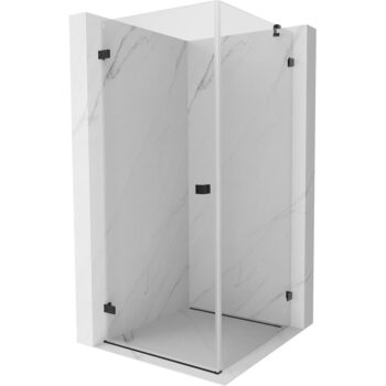 MEXEN/S - Lunar-B sprchovací kút dvere krídlové ľavá 70 x 70, transparent, čierna 832-070-070-70-00-L
