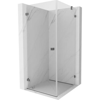 MEXEN/S - Lunar-B sprchovací kút dvere krídlové ľavá 70 x 70, transparent, grafit kartáčovaná 832-070-070-66-00-L